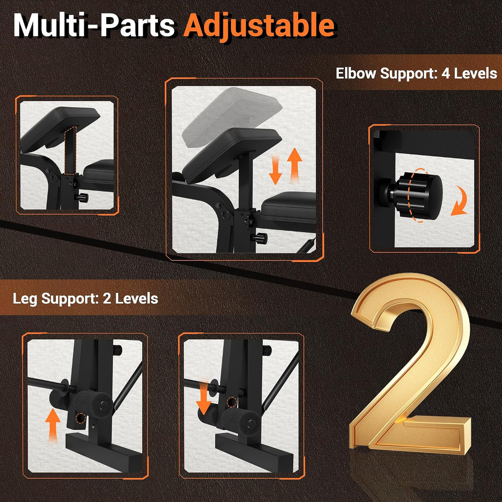 Adjustable Weight Bench, Foldable Flat Incline Decline Workout Bench & All-in-One Home Gym Training Station, Multi-Style & Weight Capacity Optional for Full Body Strength Training