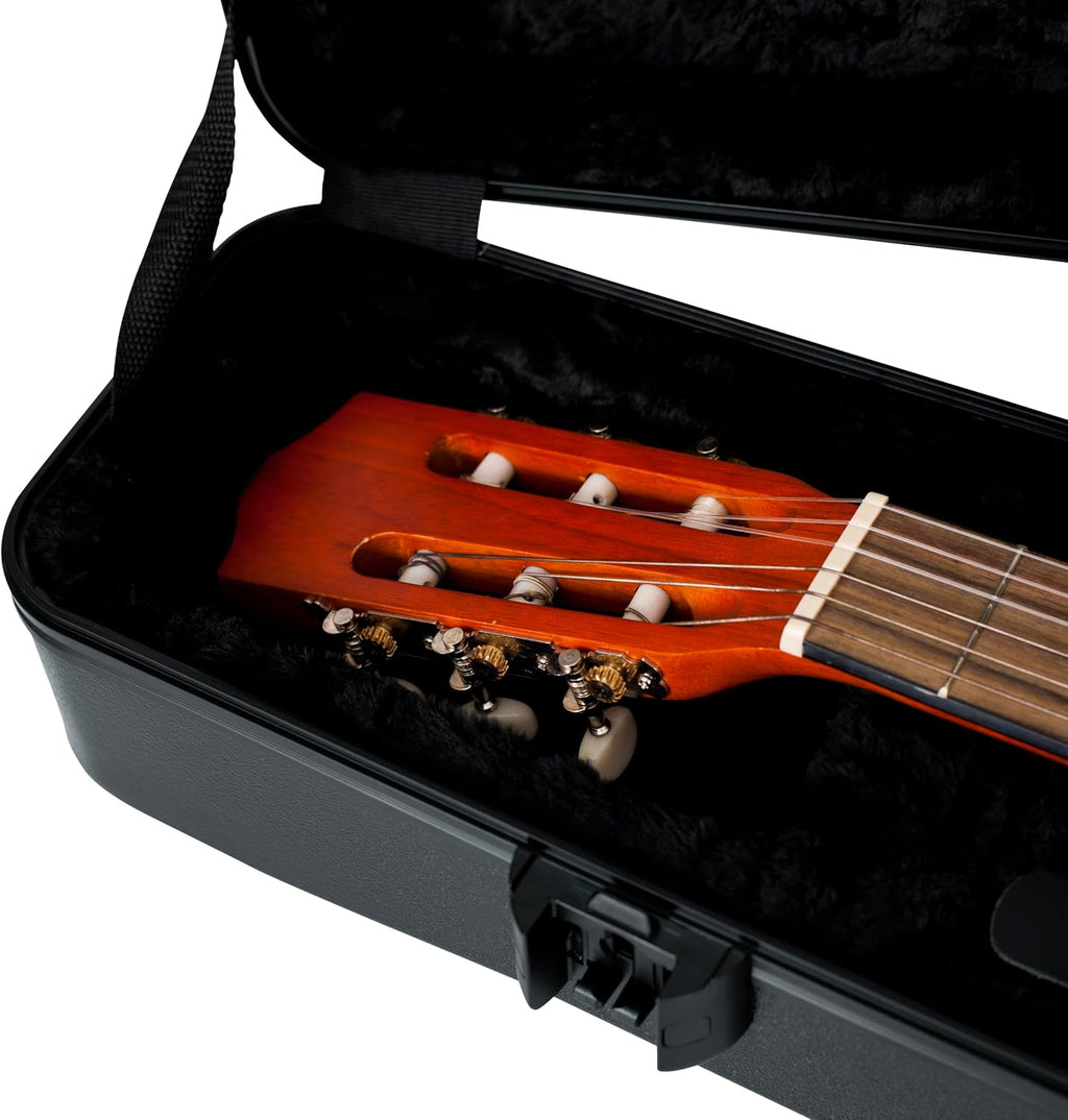 Gator Cases Molded Flight Case for Classical Style Acoustic Guitars with TSA Approved Locking Latch, (GTSA-GTRCLASS)