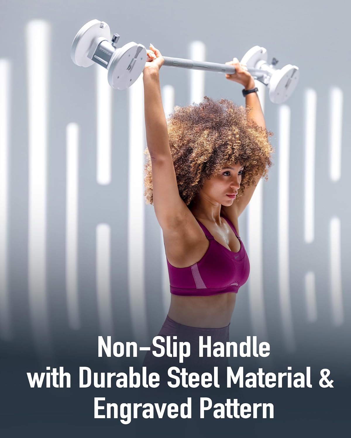 BYZOOM FITNESS Pure Series Easy Bar Exclusive for BYZOOM FITNESS 12.5/25/27.5 lb Adjustable Dumbbell to Barbell for Weight Training Fitness Exercise Full Body Workout for Home Gym Woman Beginner, White or Black