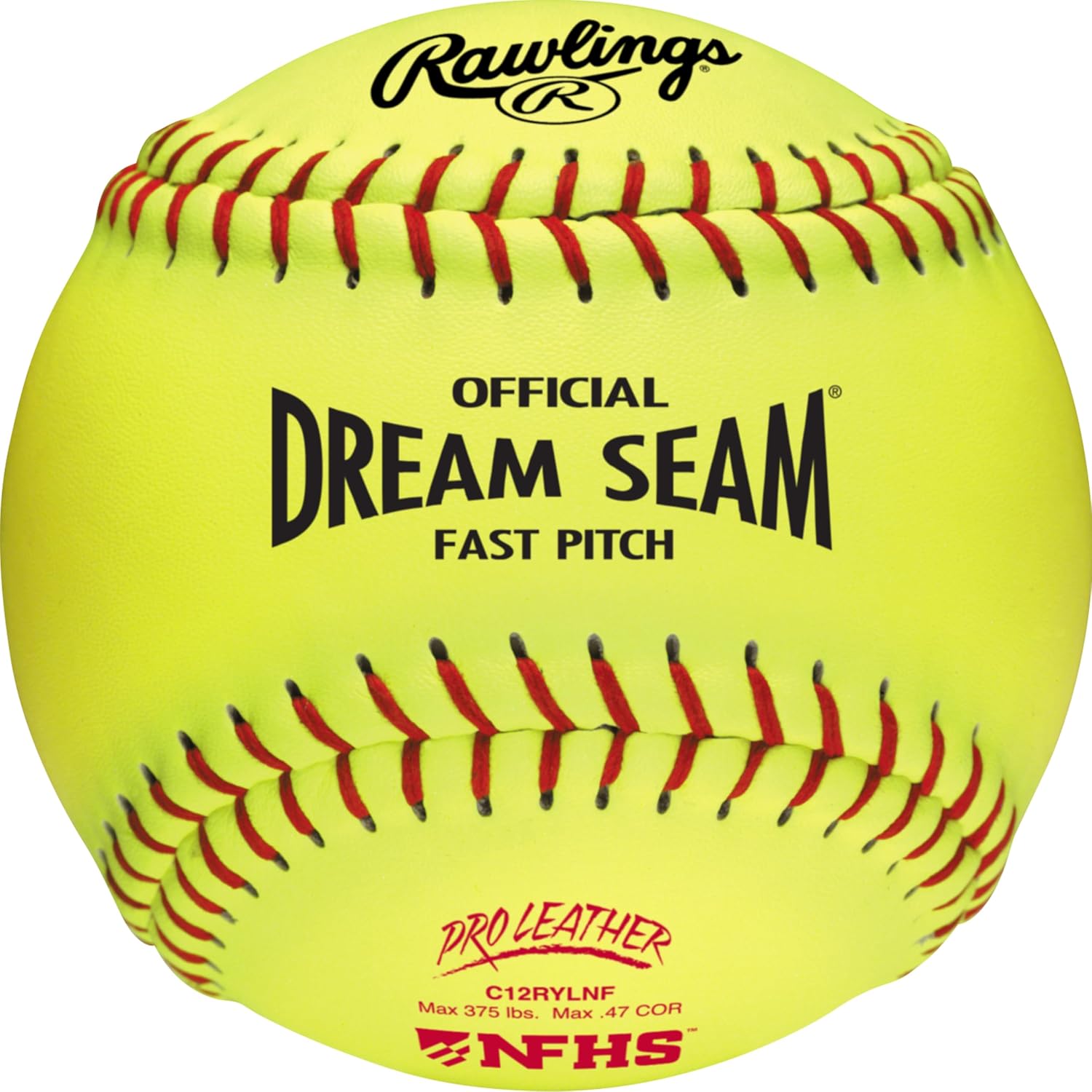Rawlings | Official NFHS Pro Leather Dream Seam Fastpitch Softballs | C12RYLNF | 12' | Multiple Count Options