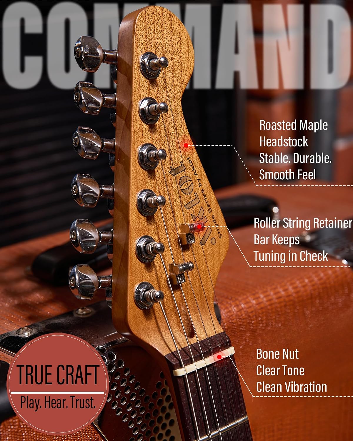 AKLOT Beginner Electric Guitar Kit: 10W Amp, Coil-Split HSS Pickups, Lesson Book, Roasted Maple Neck, Gig Bag, Tuner, Strap, Picks, Stryde Obsidian Black