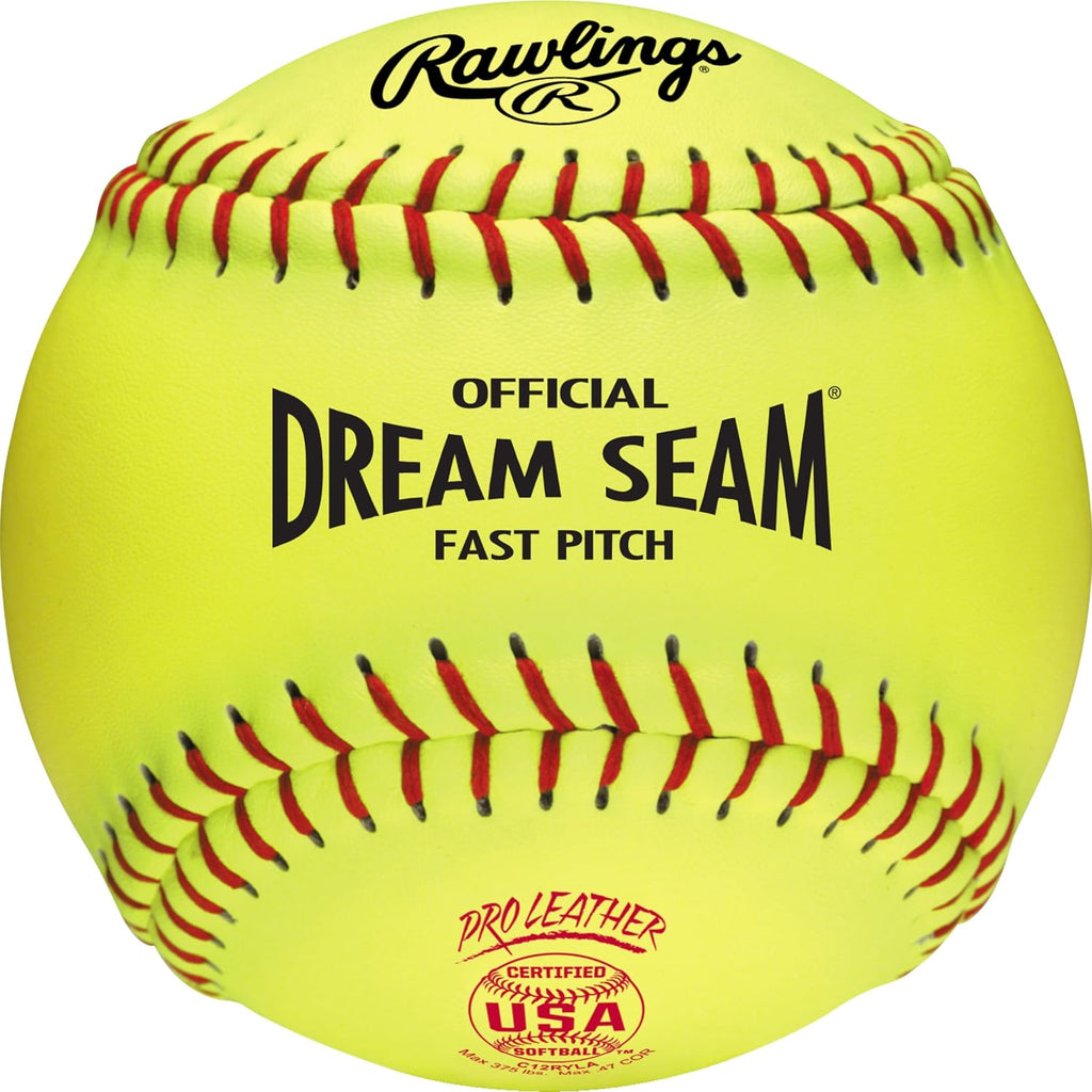 Rawlings | Official USA Pro Leather Dream Seam Fastpitch Softballs | USA/ASA | C12RYLA | 12' | Multiple Count Options