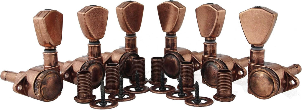 Guyker Bronze Electric Guitar Accessories Set, Locking Tuners (3R + 3L), Pickup, Bridge and Tailpiece Replacement