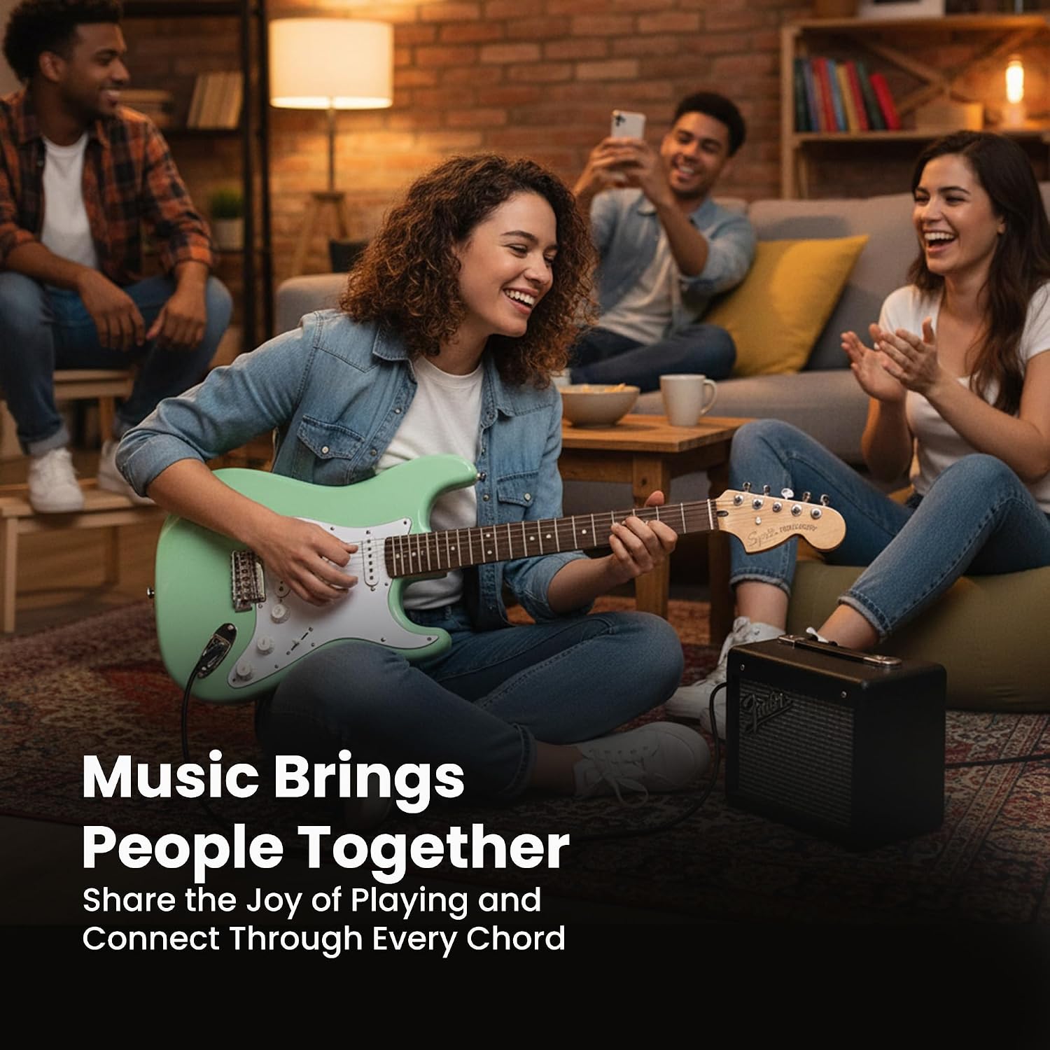 Fender Squier Affinity Stratocaster Limited Edition - Surf Green Bundle with Frontman 10G Amplifier, Gig Bag, Tuner, Instrument Cable, Strap, Picks, and Austin Bazaar Instructional DVD