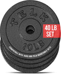 TELK – Adjustable Dumbbell Set – Home Gym Weight Set with Baked Enamel Cast Iron Plates – Space-Saving Free Weights for Strength Training