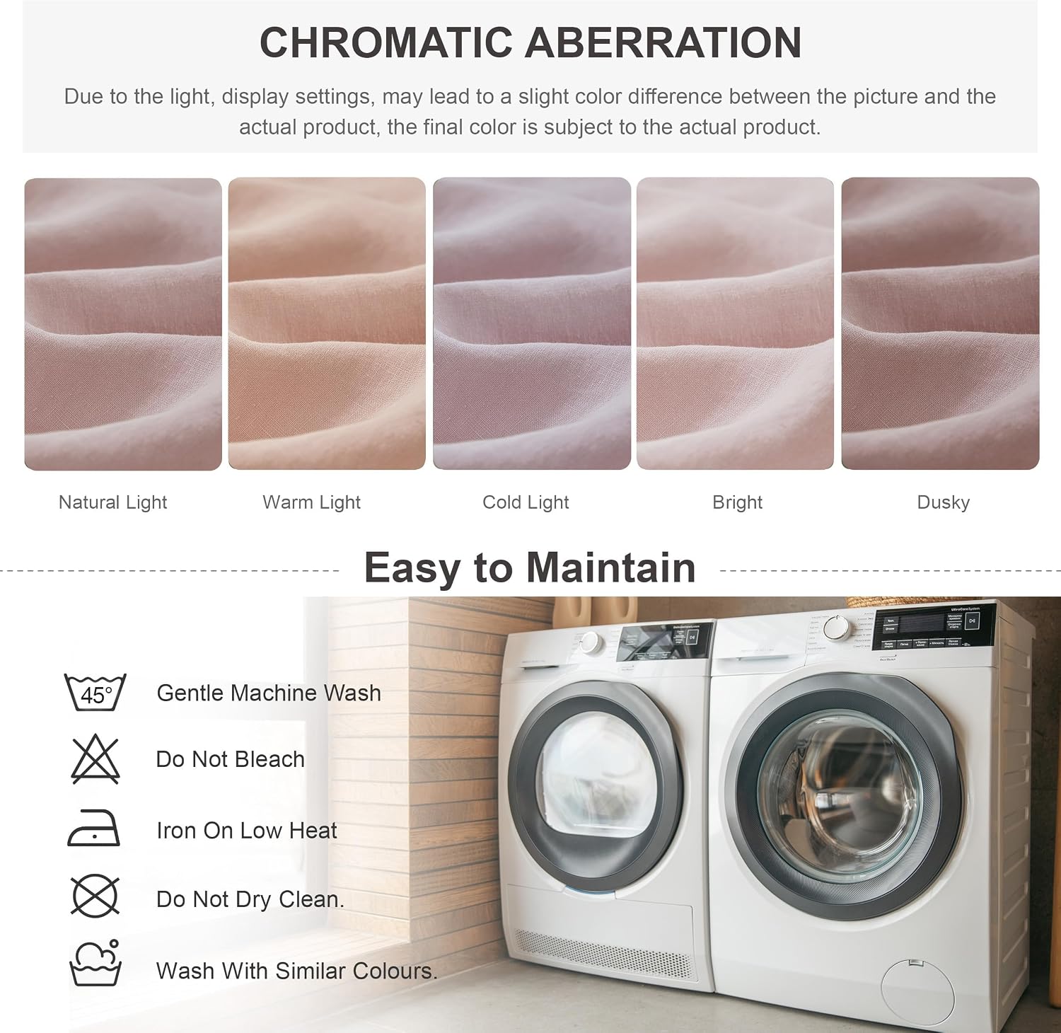 Simple&Opulence 100% Linen Duvet Cover Set, 3 PCS Natural French Flax Blush Pink Duvet Cover King Size, Breathable Soft Comfy Linen Bedding Comforter Cover with 2 Pillowcases(Blush Pink, 104'x92')