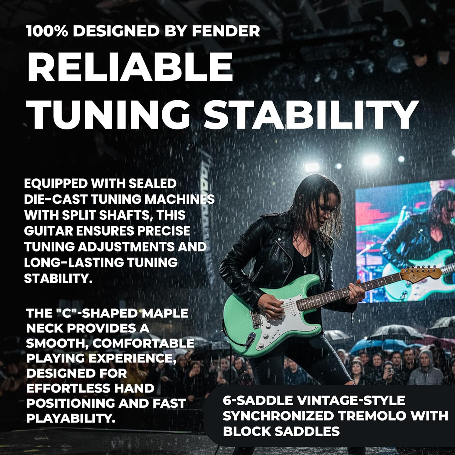 Fender Squier Stratocaster Electric Guitar - Surf Green