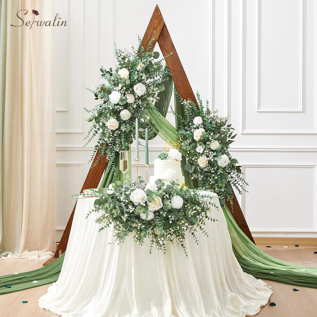 Serwalin 300 Pcs Mixed Artificial Eucalyptus Stems，Babys Breath Artificial Flowers Bulk with Artificial Fake Greenery Stems for Wedding DIY Bouquets Floral Arrangement Home Decor