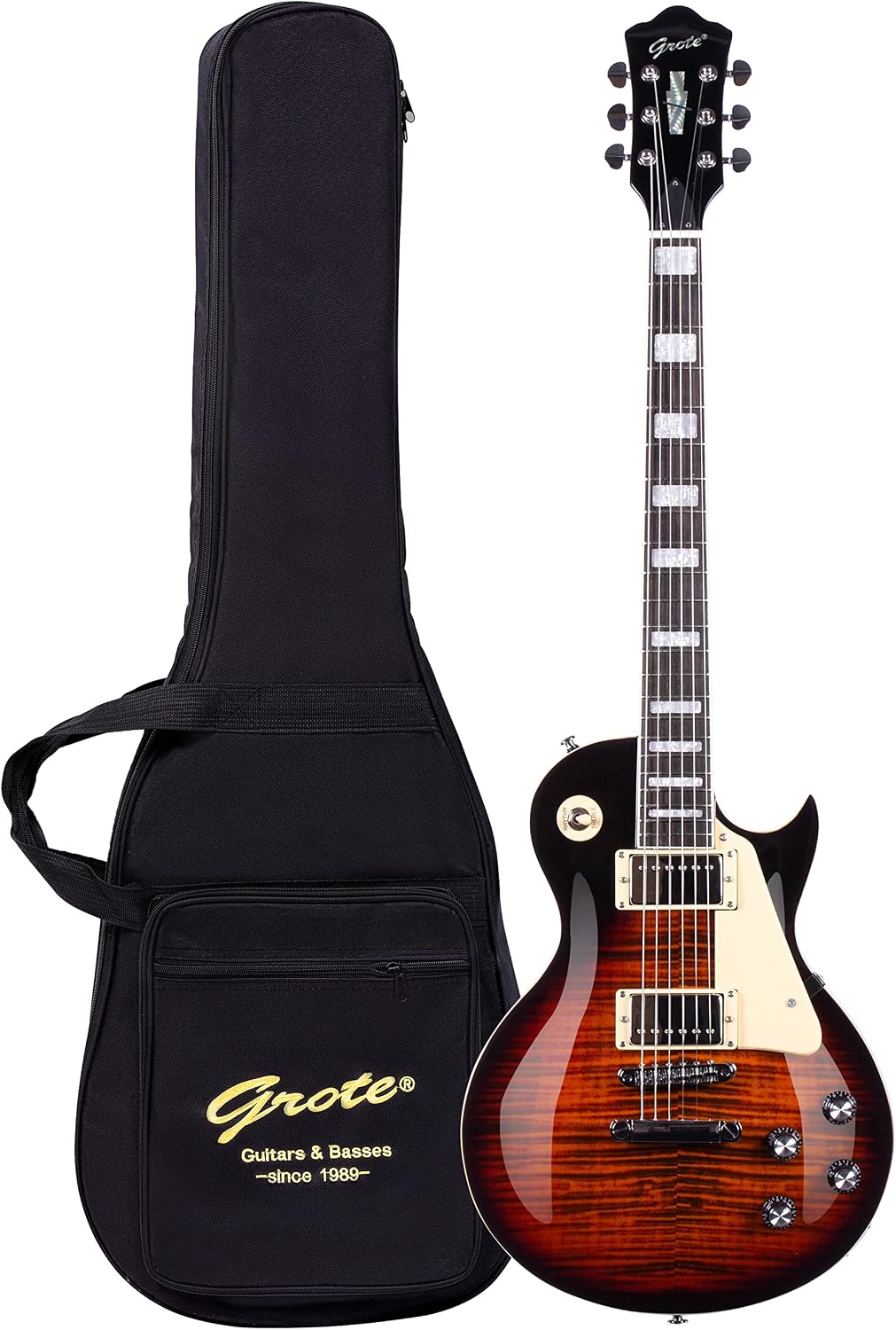GROTE Guitar Solid Body Electric Guitar with Gigbag LPYS-006 (TS)