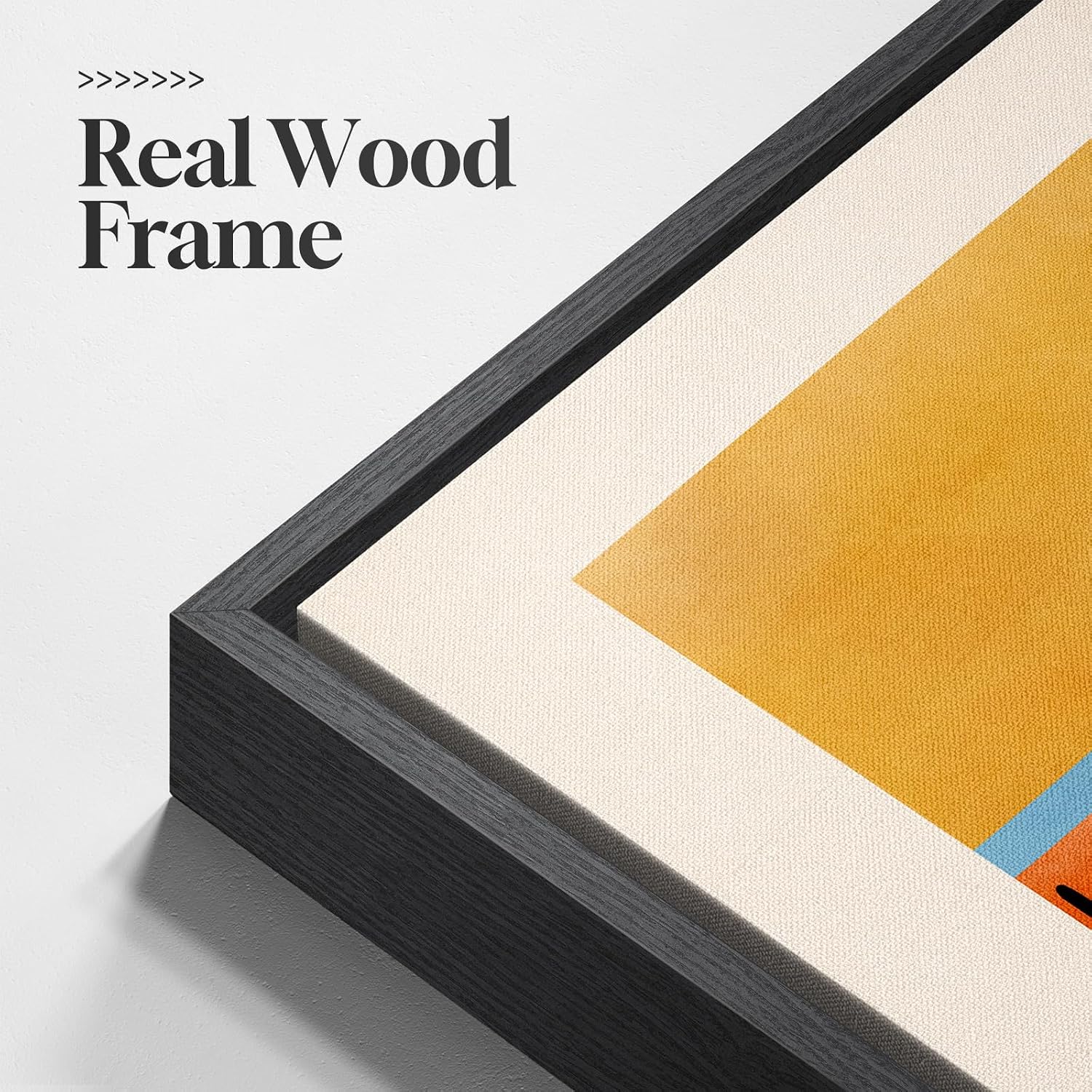 Large Framed Colorful Abstract Wall Art for Living Room, 3 Piece Mid Century Modern Canvas Paintings Prints Artwork for Walls, Yellow Pictures Wall Decor for Bedroom Home Office Hallway, 20x30 Inch