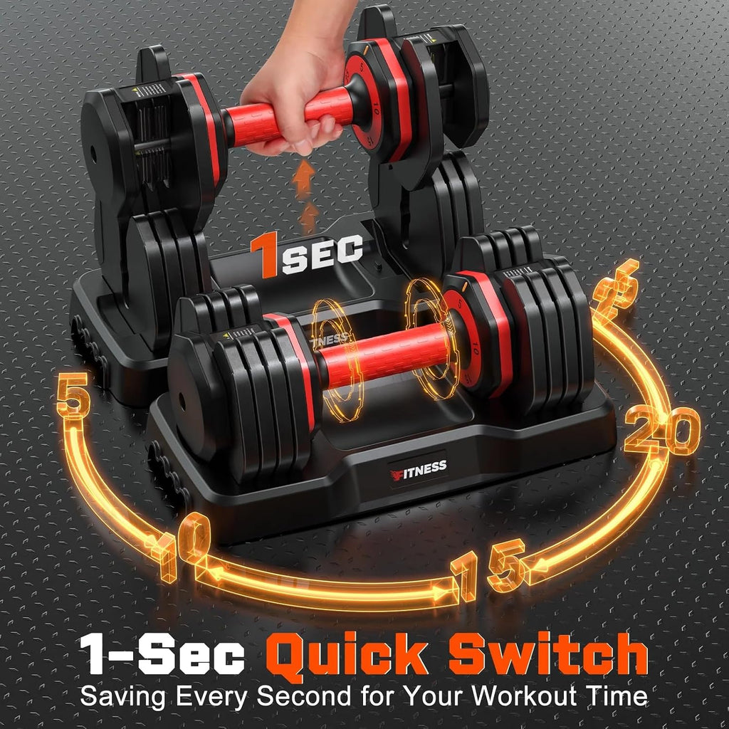 Adjustable Weight Bench Workout Bench with 50lb(25lb*2) Adjustable Dumbbell & 70lb(10lb*2+25lb*2) Weight Plates
