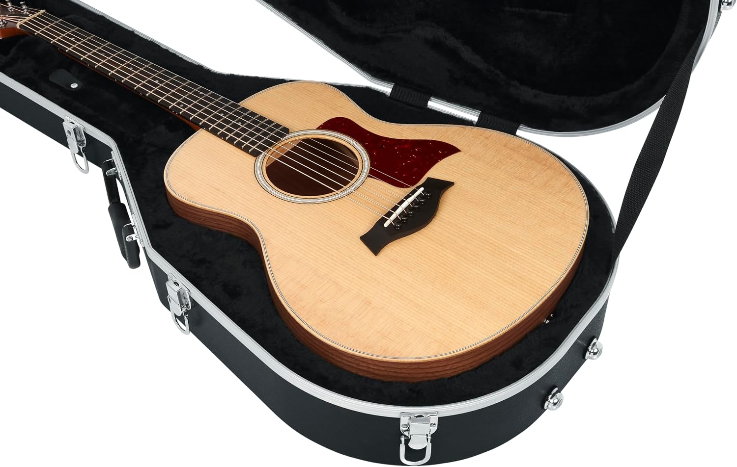 Gator Cases Deluxe Molded Case for Taylor GS Mini Acoustic Guitar, (GC-GSMINI)