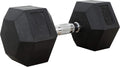 Valor Fitness Rubber Hex Dumbbell Free Weights for Home Gym Workout Equipment for Strength Training