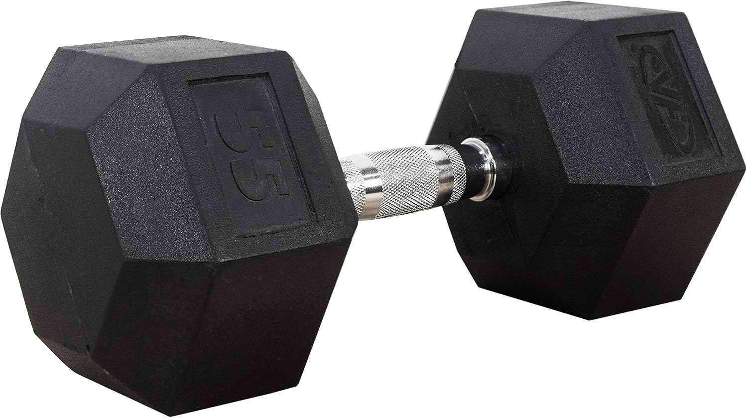 Valor Fitness Rubber Hex Dumbbell Free Weights for Home Gym Workout Equipment for Strength Training