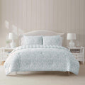 Martha Stewart - King Duvet Cover Set, 100% Naturally Soft & Breathable Cotton Bedding, Lightweight for Year Round Comfort, 3 Piece Bed Set with Matching Pillowcases (Copper Vines Blue)