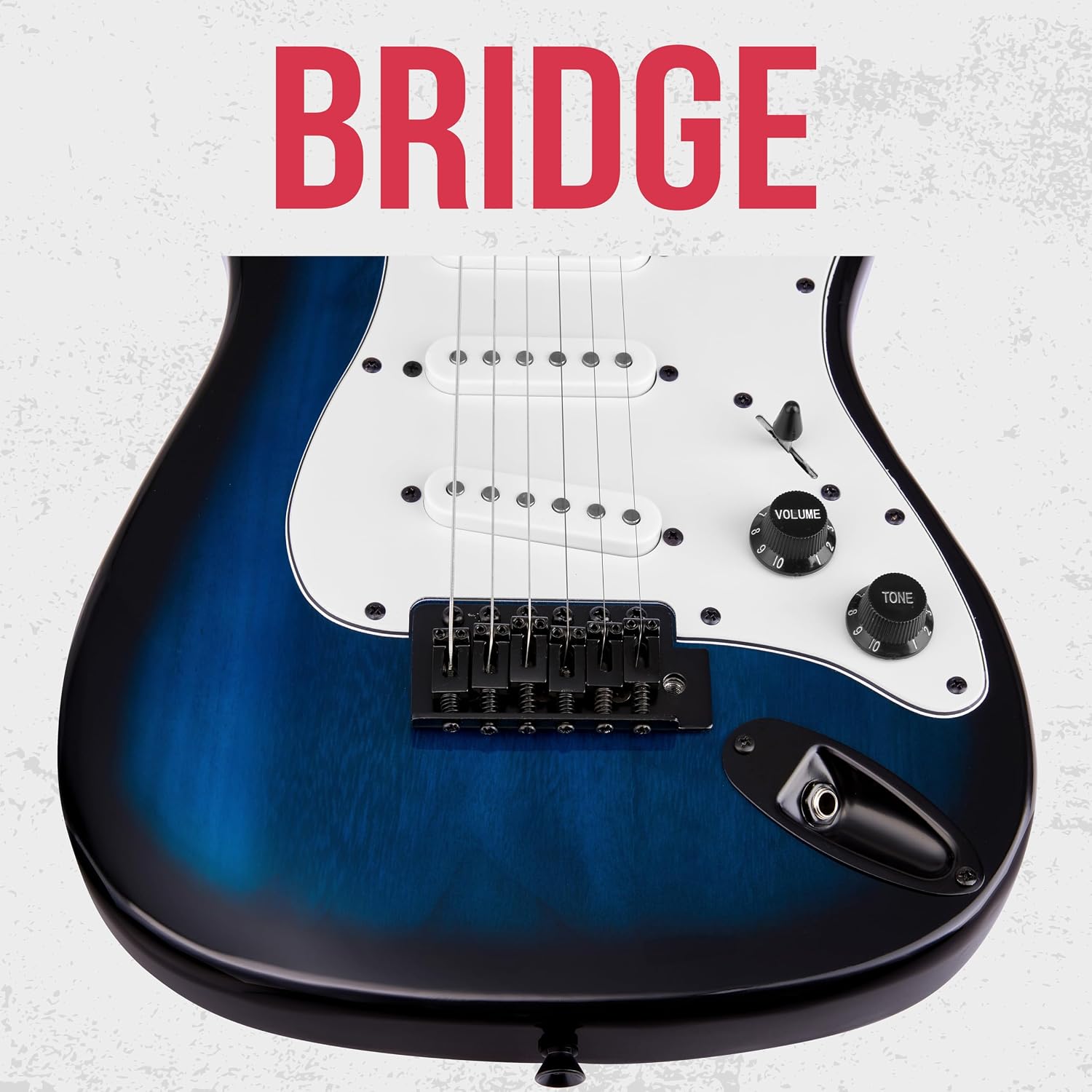 LyxPro CS 30' Electric Guitar Kit for Beginner, Intermediate & Pro Players with Guitar, Amp Cable, 6 Picks & Learner's Guide | Solid Wood Body, Volume/Tone Controls, 5-Way Pickup - Blue