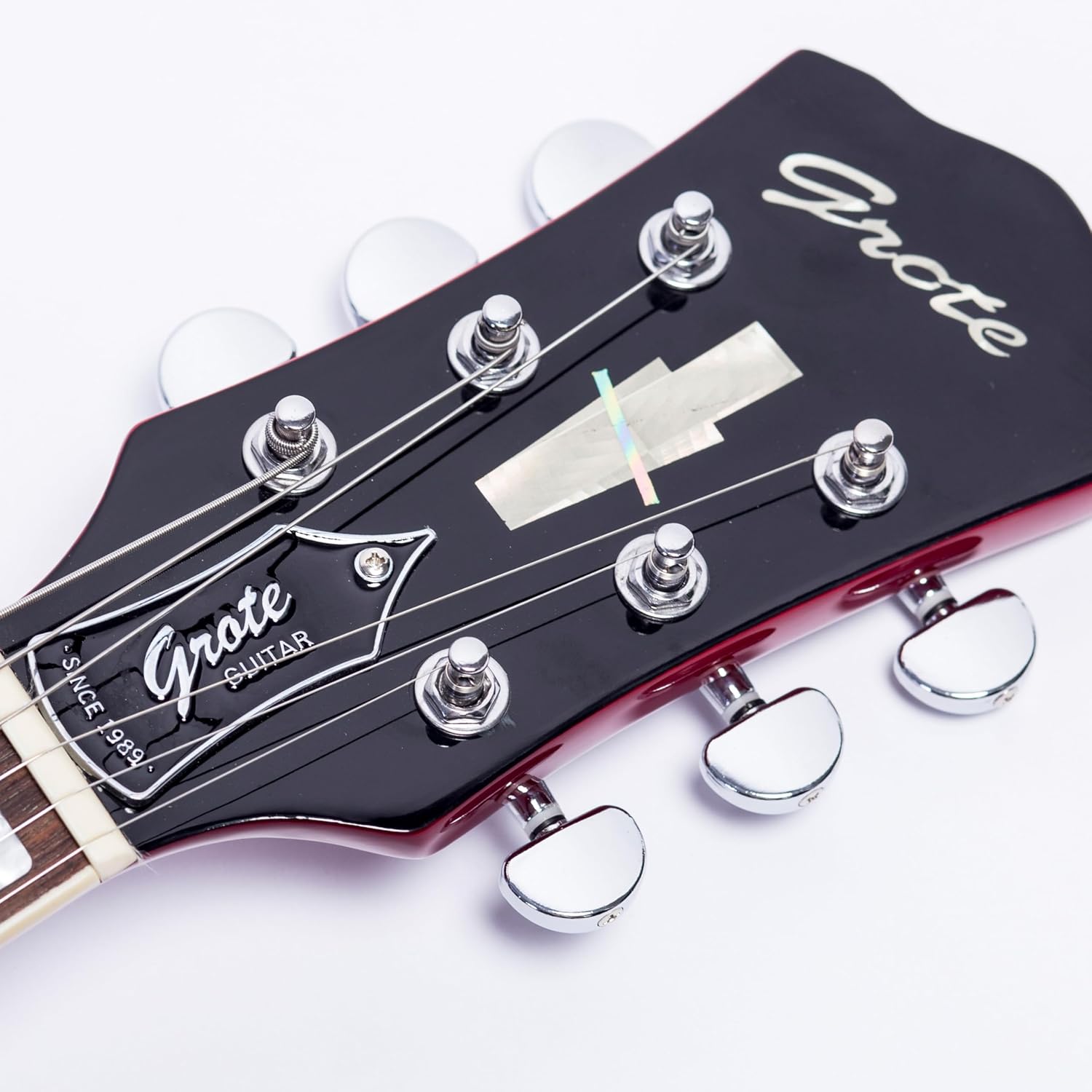 GROTE Jazz Electric Guitar Hollow Body Chrome Hardware P90 pickup (RED)