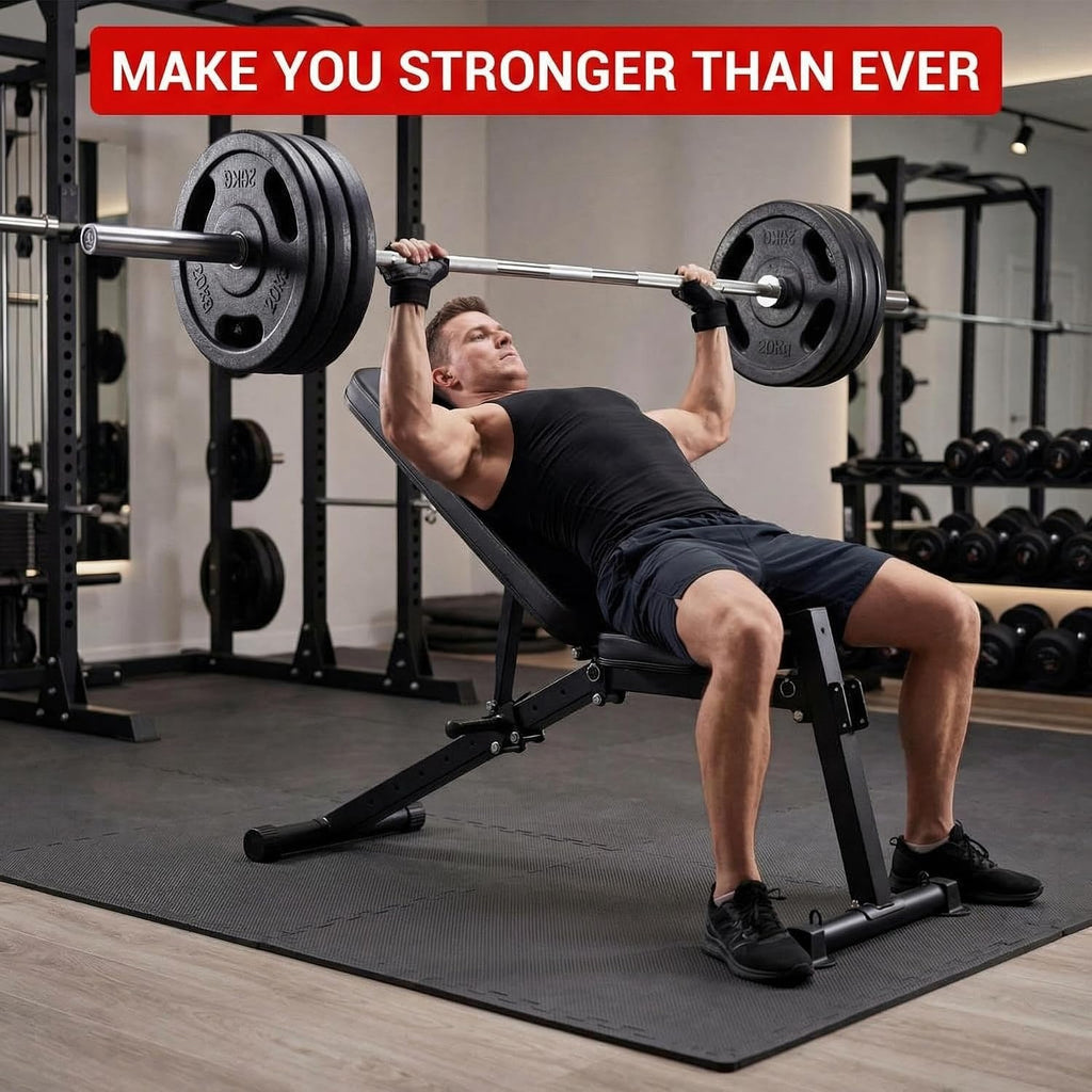 Adjustable Weight Bench, Foldable Flat Incline Decline Workout Bench & All-in-One Home Gym Training Station, Multi-Style & Weight Capacity Optional for Full Body Strength Training