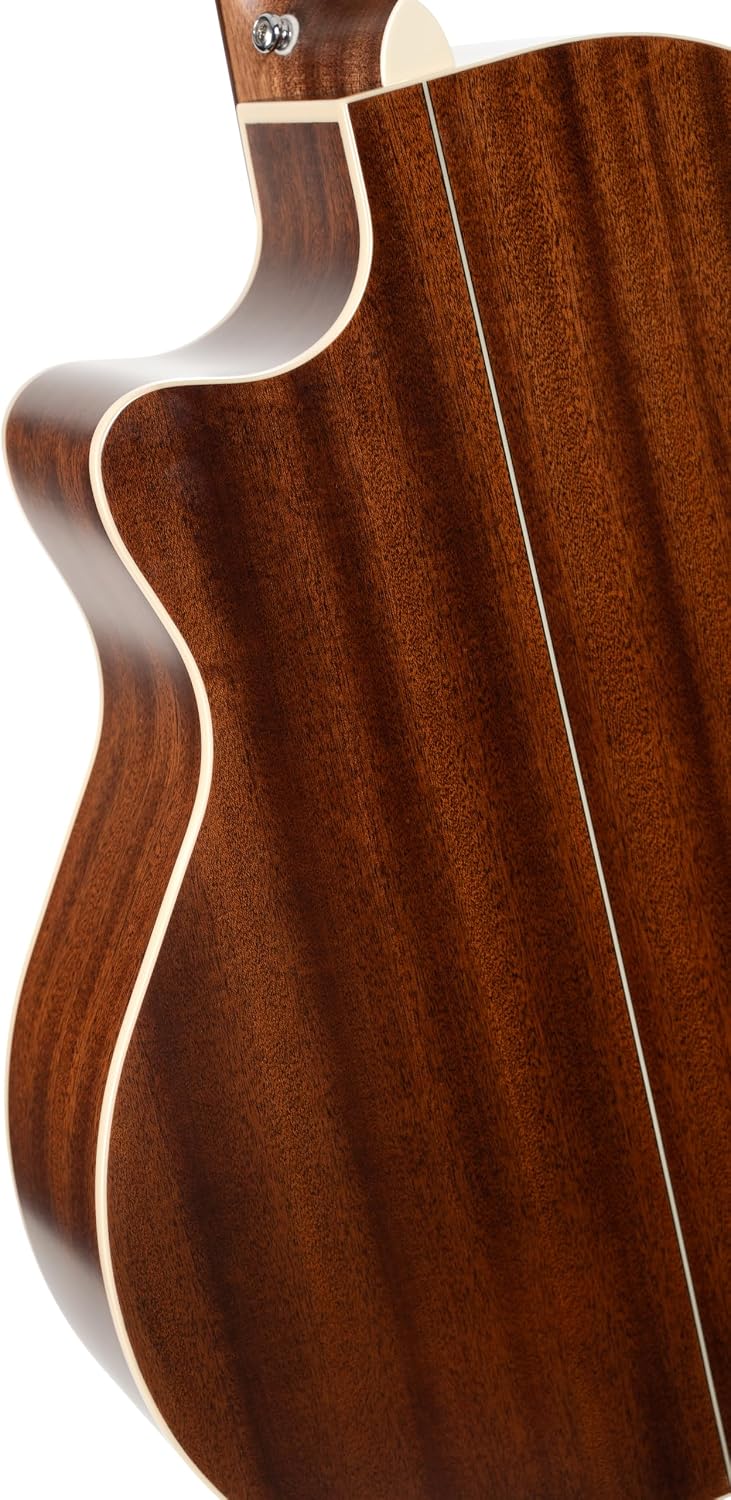 Cort Essence Series ES-GA4 Grand Auditorium Cutaway Acoustic Electric Guitar, Natural Semi Gloss (GA4NSG)