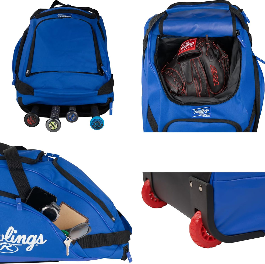 Rawlings | Workhorse Wheeled Equipment Bag | Baseball & Softball | Multiple Styles