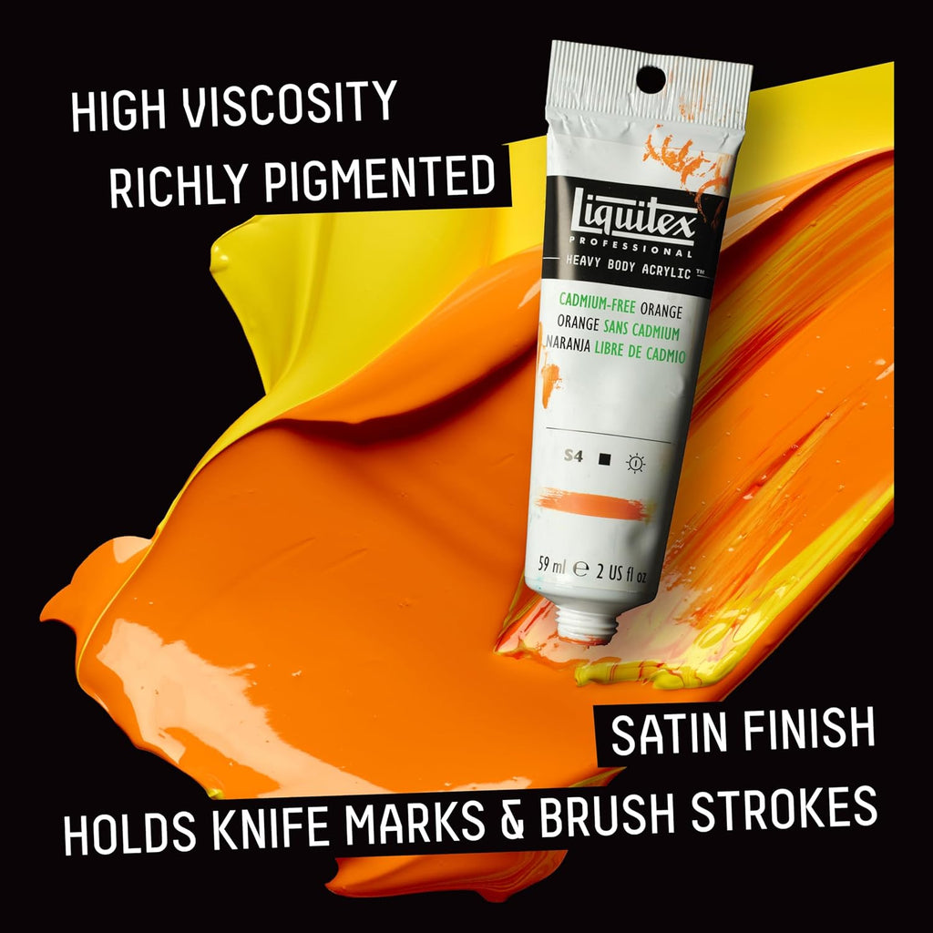 Liquitex Professional Heavy Body Acrylic Paint, 32-oz (946ml) Pot, Cadmium Yellow Free Medium