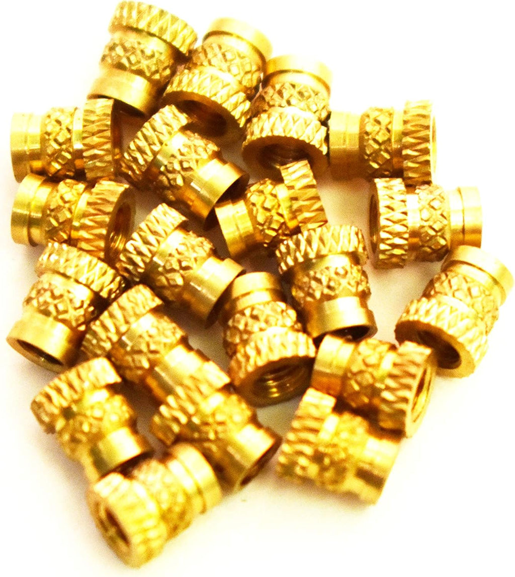 [ J&J Products ] M3 Brass Insert 1000pcs, 5 mm OD, 5.7 mm Length, Female M3 Thread, Heat Sink or Injection Molding Insert,1000pcs