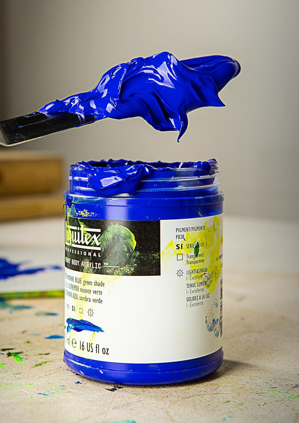 Liquitex Professional Heavy Body Acrylic Paint, 32-oz (946ml) Pot, Cadmium Yellow Free Medium