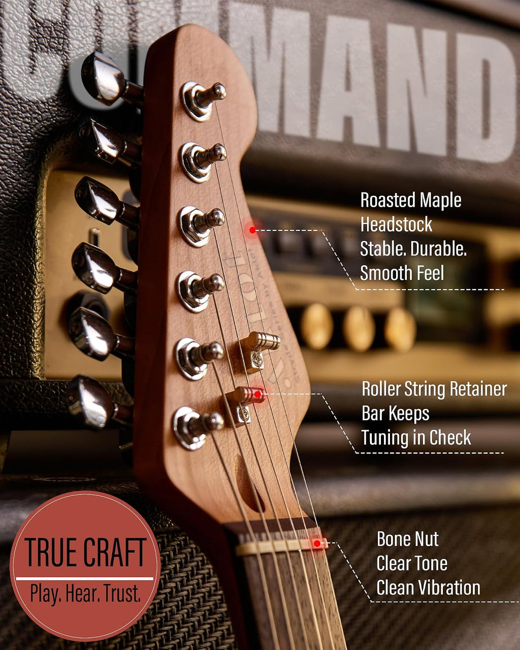 AKLOT Beginner Electric Guitar Kit: 10W Amp, Coil-Split HSS Pickups, Lesson Book, Roasted Maple Neck, Gig Bag, Tuner, Strap, Picks, Stryde Phantom Black