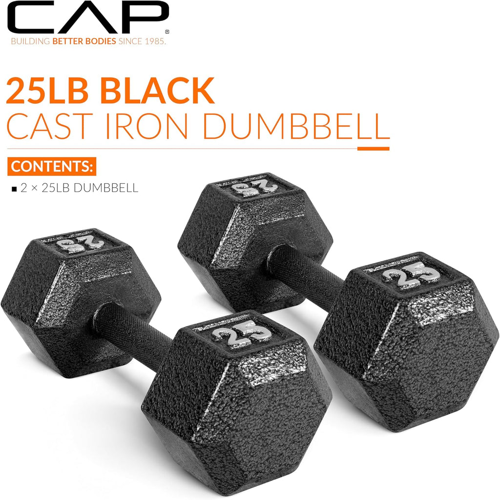 CAP Barbell Cast Iron Hex Dumbbell | Multiple Options