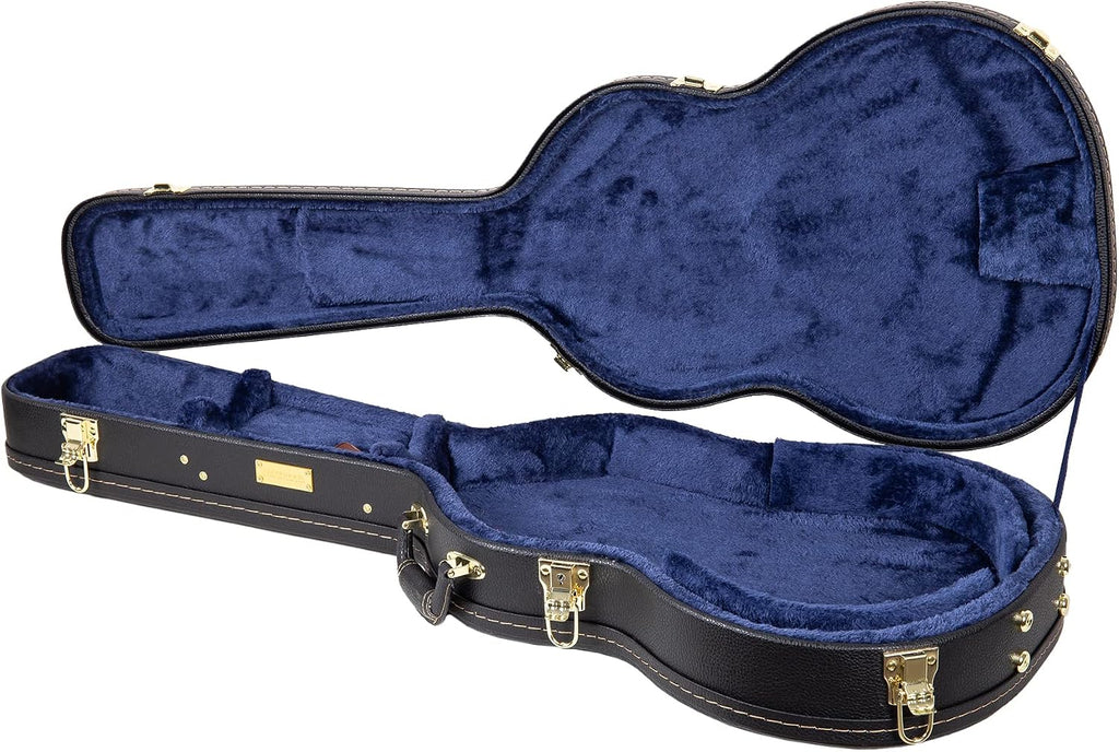 Crossrock CRW620PRSHBBK Electric Guitar Hardshell Case for Gretsch G5220/G5230T Electromatic Jet Series - Black (Right Hand)