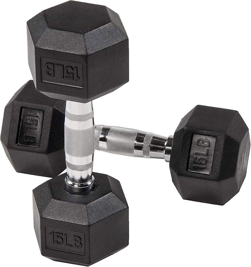 Fitvids Rubber Coated Hex Dumbbell Set with Storage Rack, 100/150/200/550 LB Hand Weight Set with Anti-Slip Grip for Home Gym