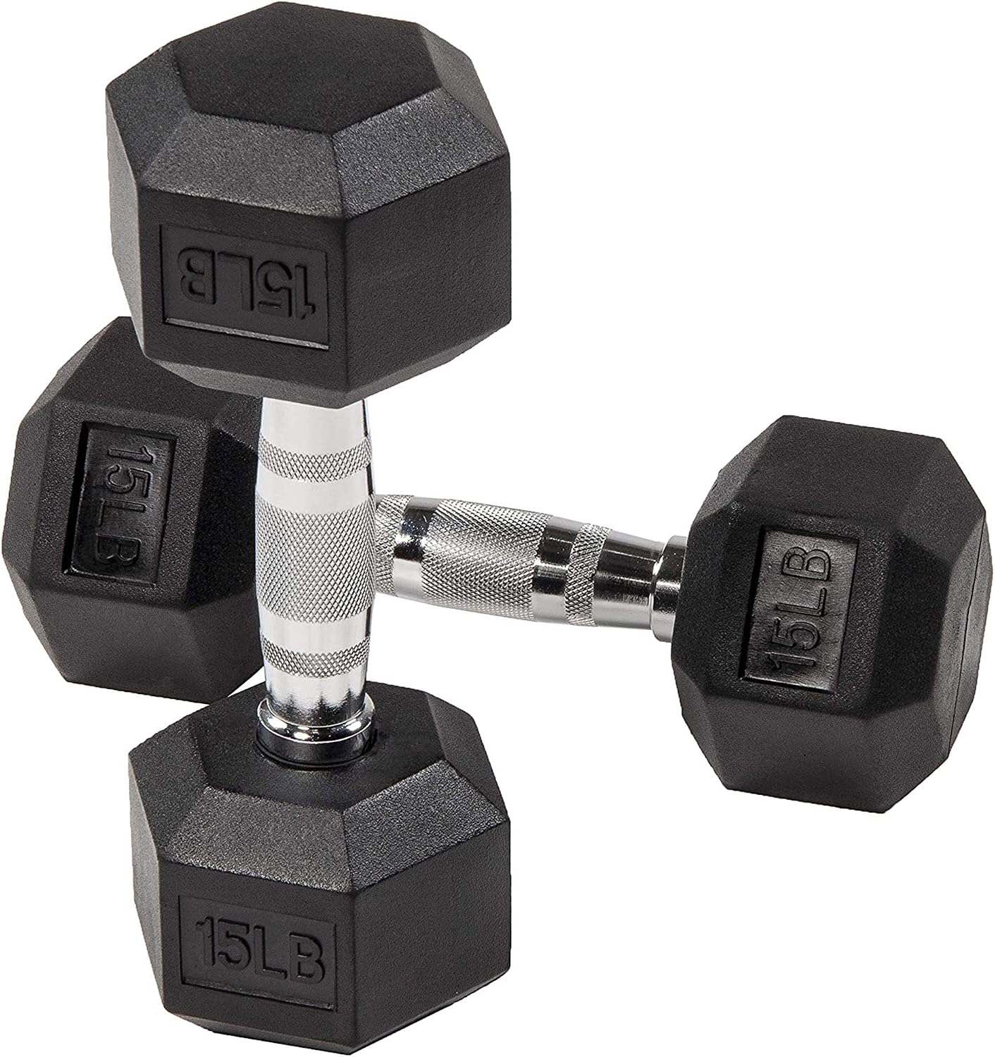 Fitvids Rubber Coated Hex Dumbbell Set with Storage Rack, 100/150/200/550 LB Hand Weight Set with Anti-Slip Grip for Home Gym