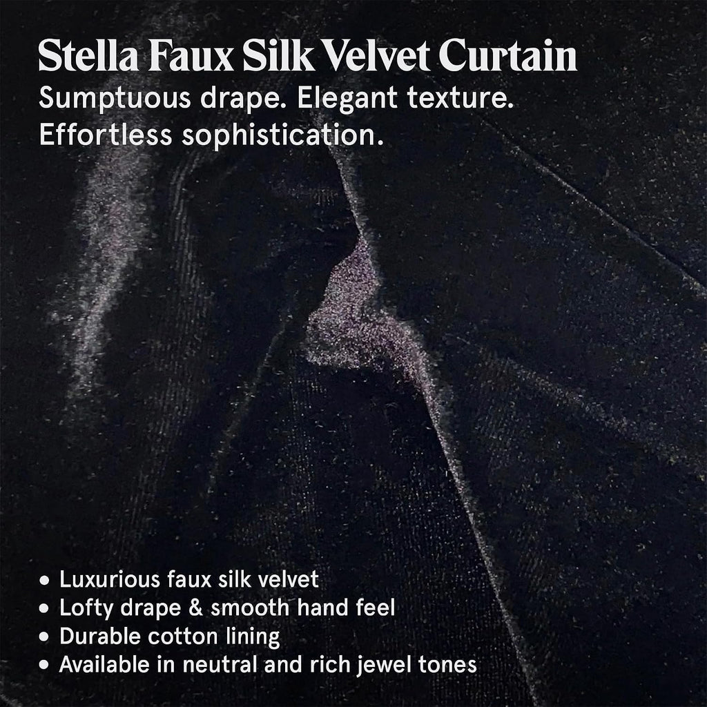 HiEnd Accents Stella Faux Silk Velvet 3 Piece Duvet Cover Set with 2 Pillow Shams, King, Black, Romantic Western Modern Traditional Style Luxury Bedding, 1 Comforter Cover and 2 Pillow Cases