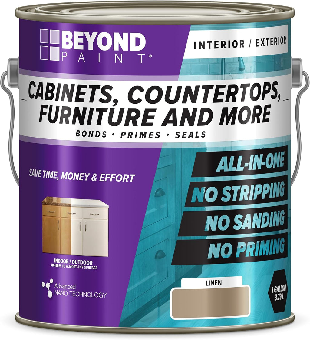Beyond Paint Furniture, Cabinets and More All-in-One Refinishing Paint Gallon, Linen