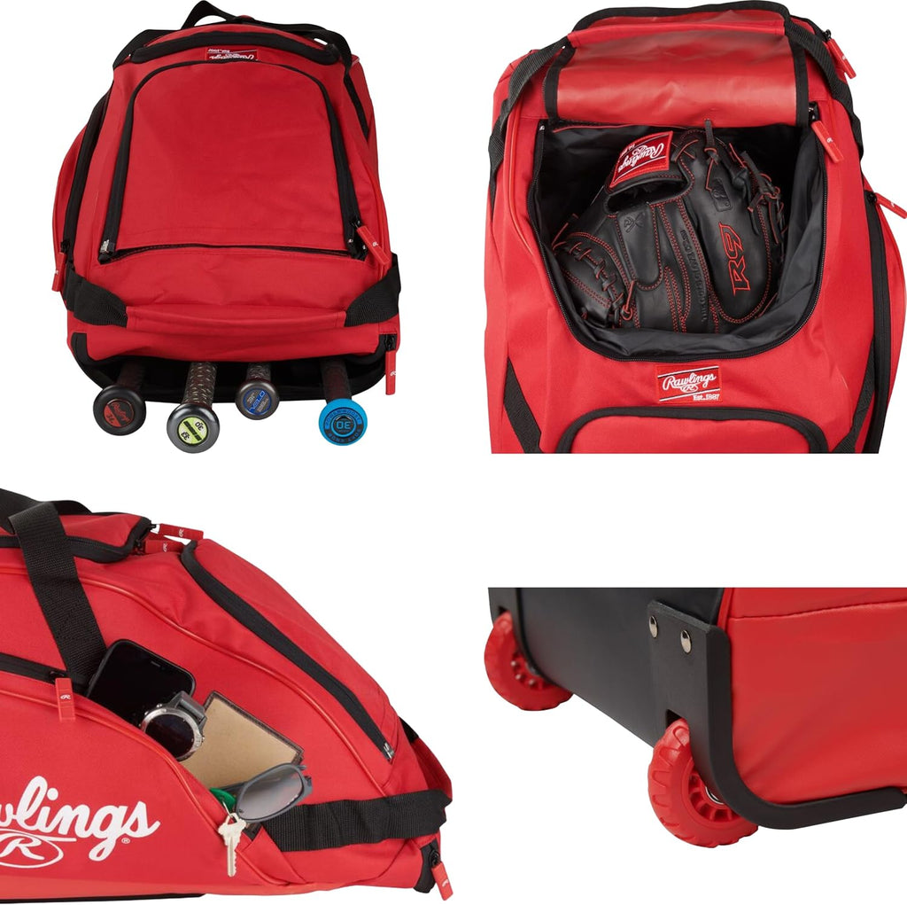 Rawlings | Workhorse Wheeled Equipment Bag | Baseball & Softball | Multiple Styles