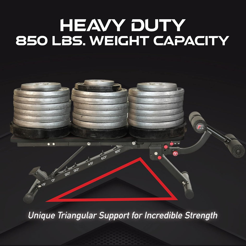 Fitness Reality 2000 Super Max XL High Capacity NO Gap Weight Bench with Detachable Leg Lock-Down