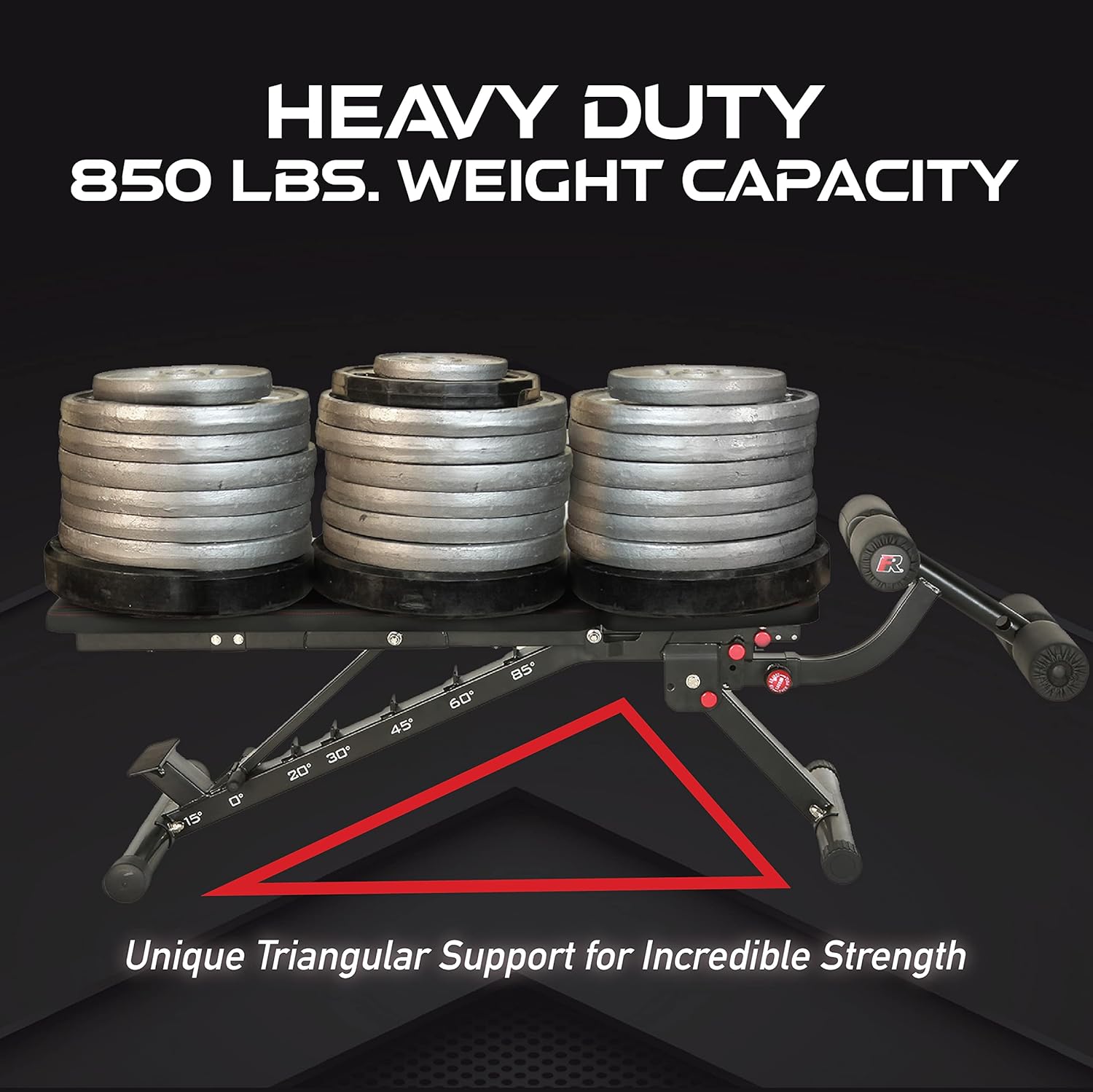 Fitness Reality 2000 Super Max XL High Capacity NO Gap Weight Bench with Detachable Leg Lock-Down