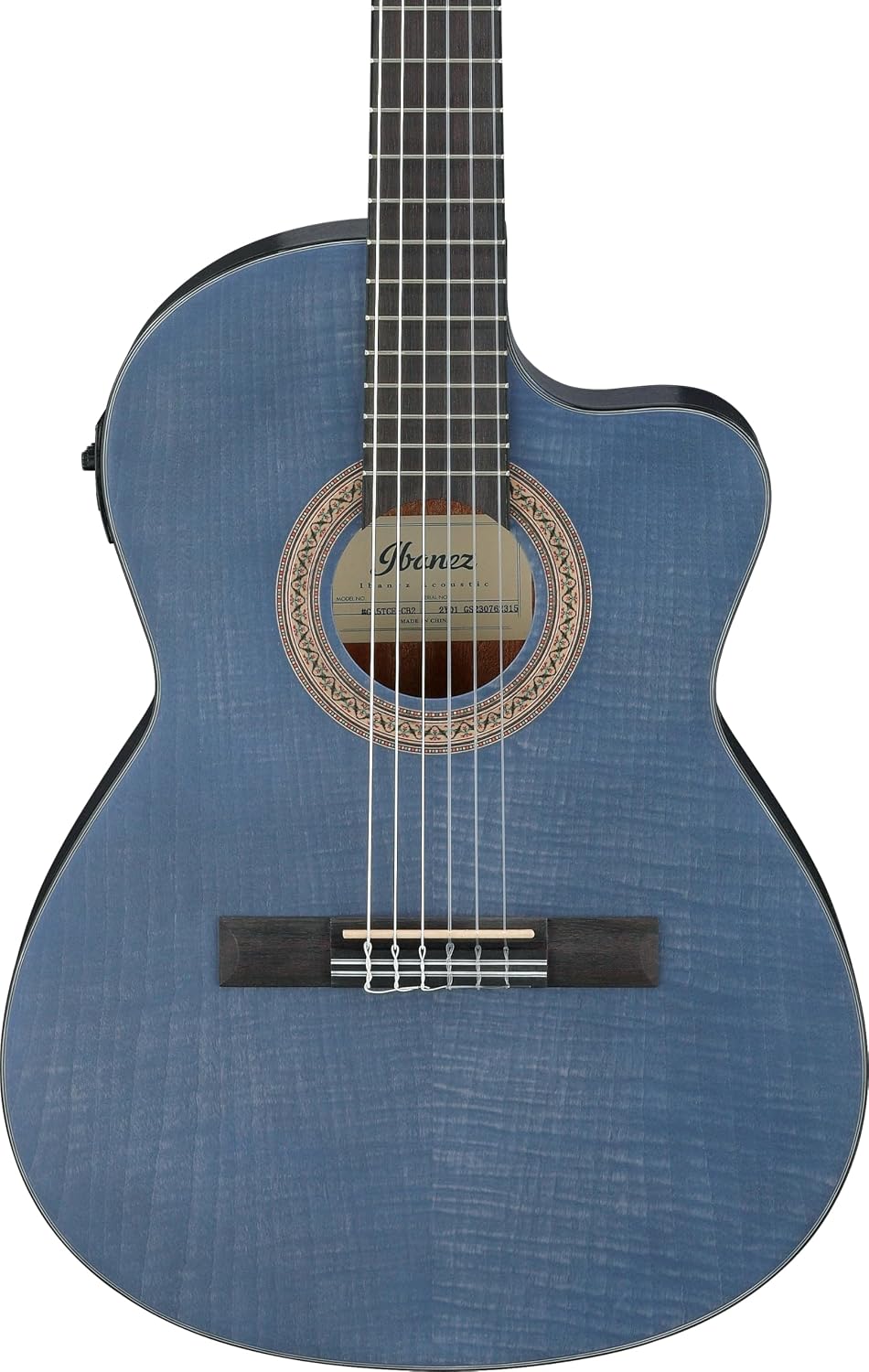 Ibanez GA5FMTCE Thinline Nylon Acoustic-electric Guitar - Open Pore Berry