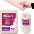 CCS Canvas Drop Cloth for Painting – All Purpose Cotton Duck Cloth Tarp for Curtains, Tablecloths, Backdrops – Washable & Reusable Floor Cover & Dust Sheet for Furniture (20x20 Ft)