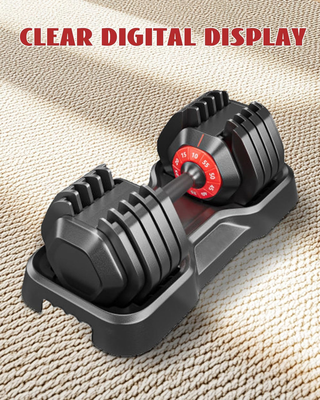 Keppi Adjustable Dumbbells Set, 10-55 Lb Dumbbells with Anti-Slip Metal Handle for Exercise|Fitness,Fast Adjust Weight for Whole Exercise Need