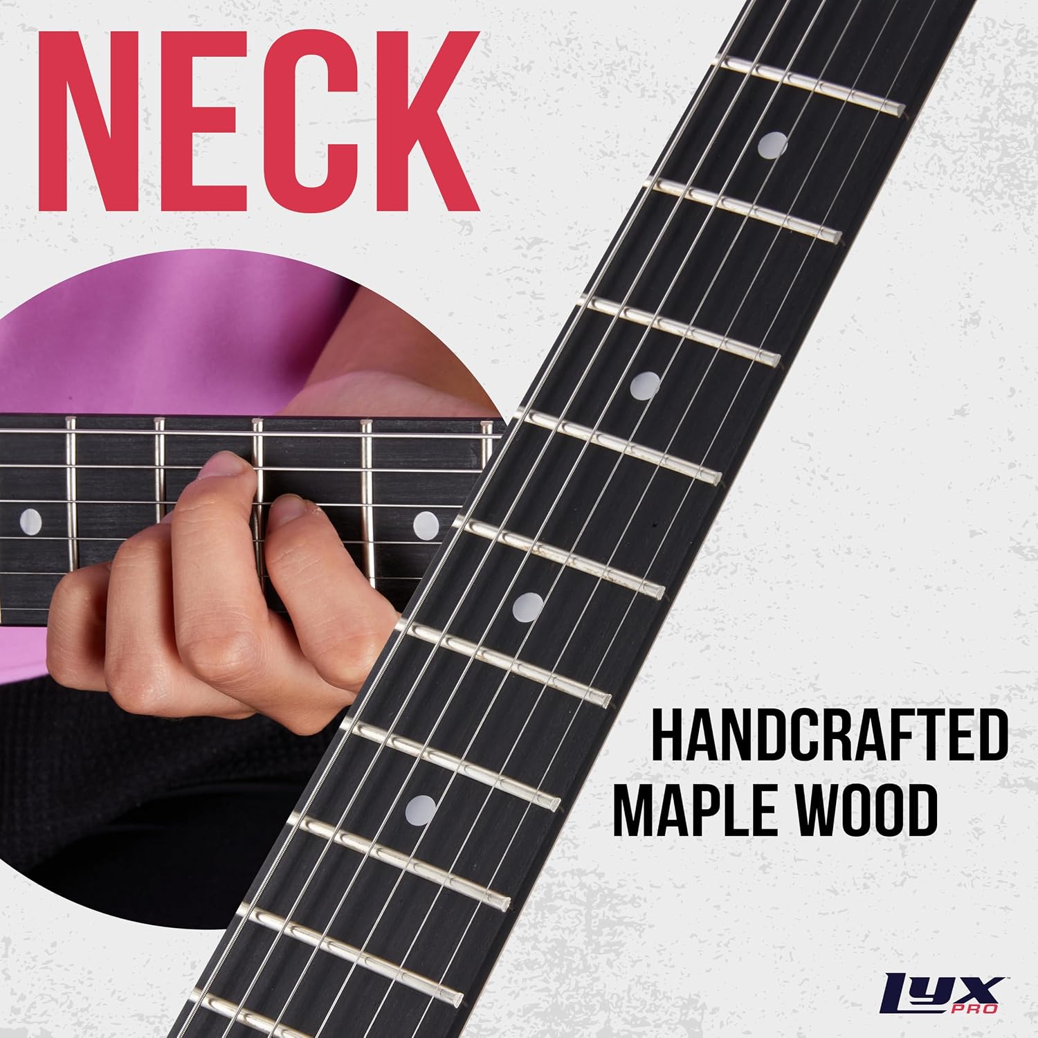 LyxPro CS 30' Electric Guitar Kit for Beginner, Intermediate & Pro Players with Guitar, Amp Cable, 6 Picks & Learner's Guide | Solid Wood Body, Volume/Tone Controls, 5-Way Pickup - Blue