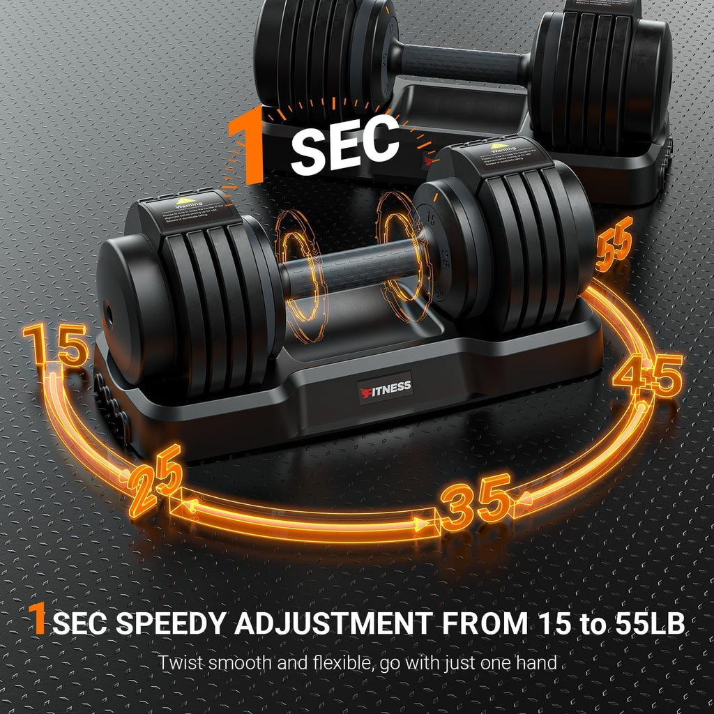 Adjustable Weights Dumbbells Set of 2 with Anti-Slip Texture Handle，5 in 1 Free Adjustable Weights Dumbbells Barbell Set，Home Fitness Weight Set, Dumbbell, Barbell, Kettlebell, Push-up, Home Gym Fitness Workout Equipment For Men Women