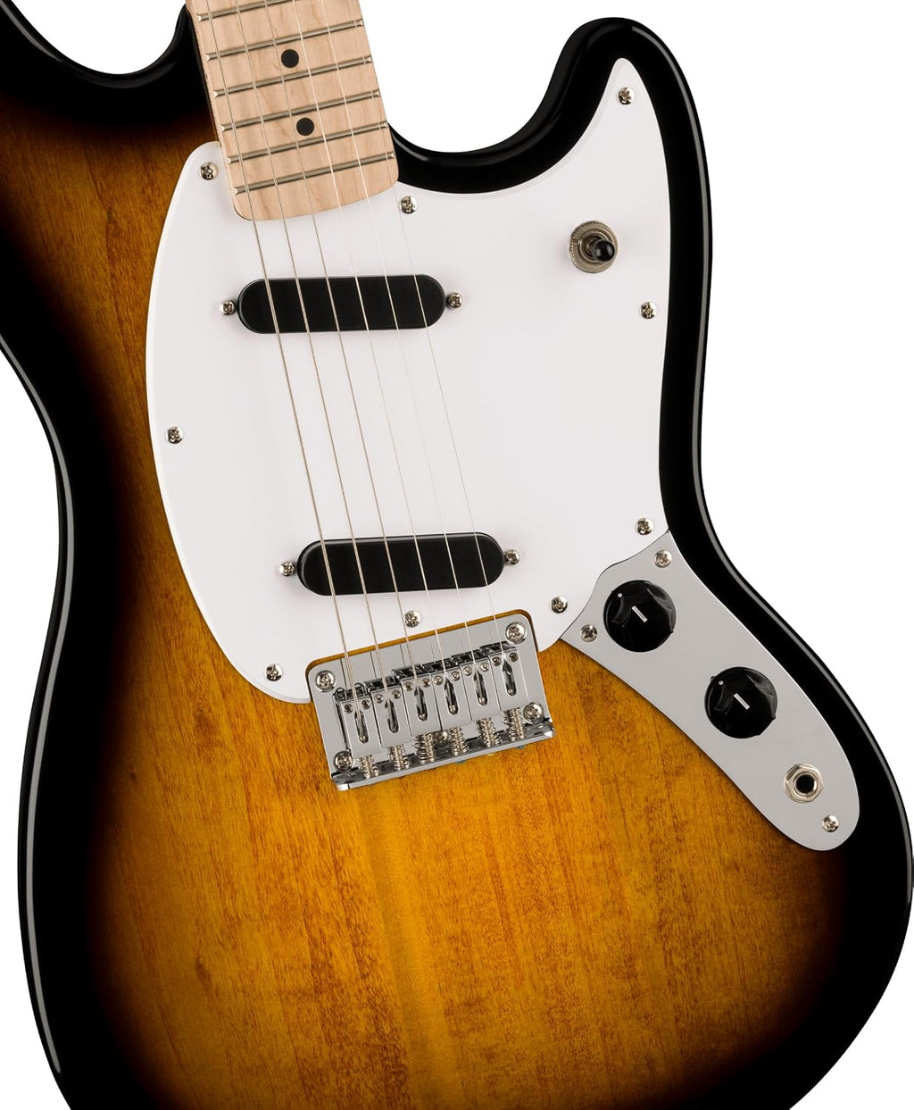 Squire Sonic Mustang Electric Guitar, 2-Color Sunburst, Maple Fingerboard
