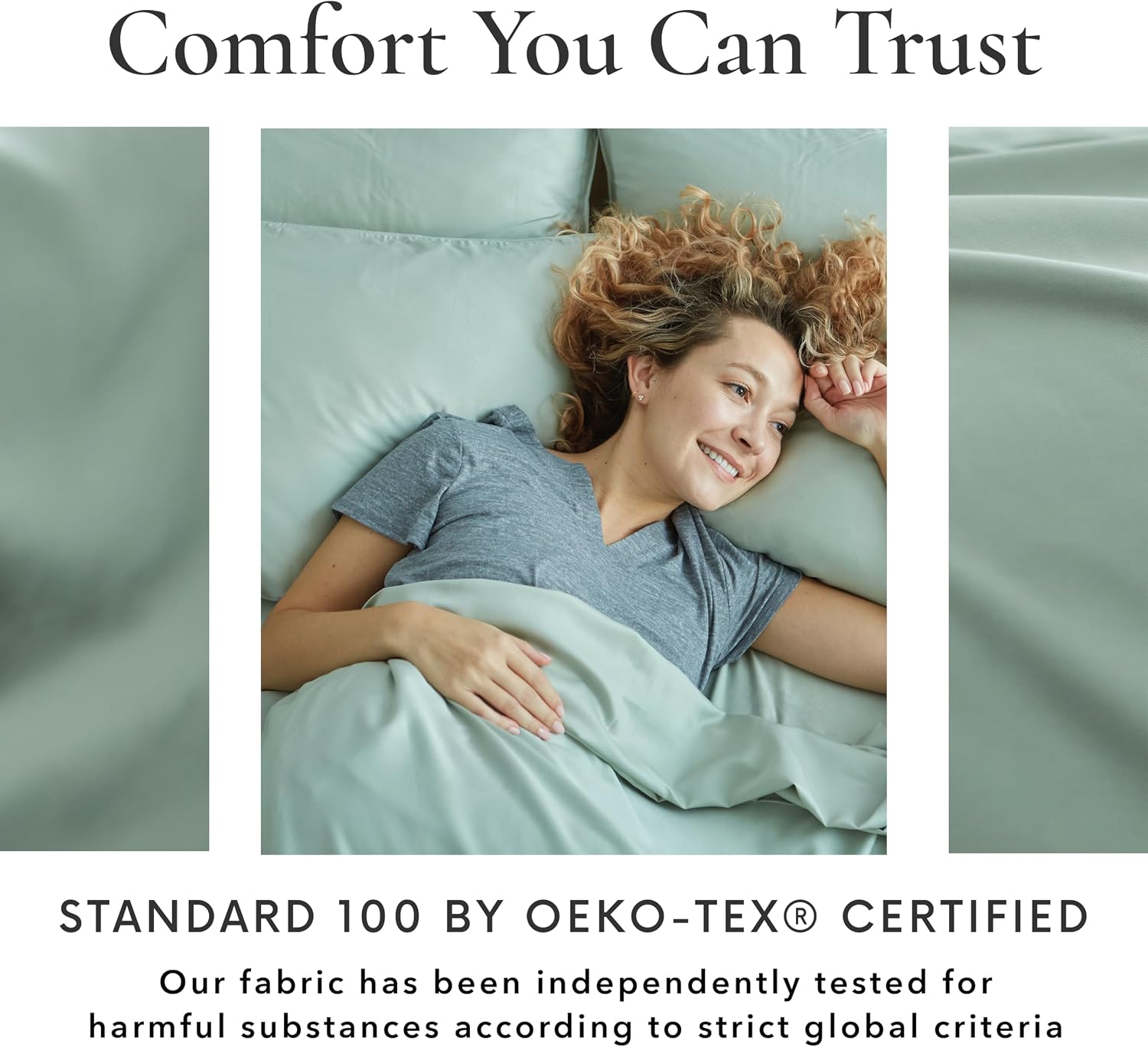Bamboo Bay 6 Piece Full Size Sheet Set, 100% Viscose Made from Bamboo, Breathable, Ultra Soft Cooling Bed Sheets for Hot Sleepers, Beddings with Deep Pockets Fit 16' Mattress, Sage Green