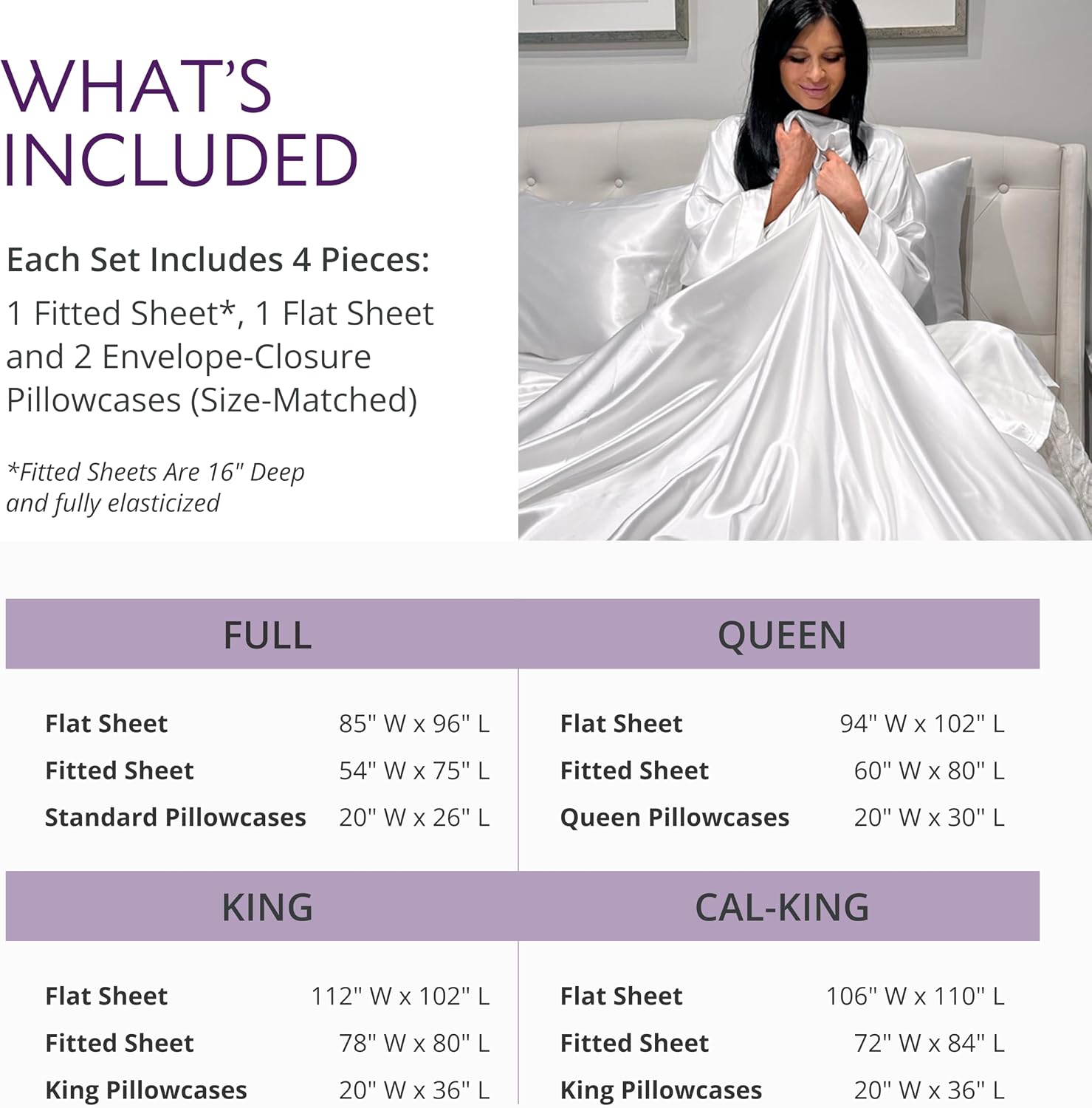 Mulberry Park Silks - 22 Momme 100% Mulberry Silk Sheets - Queen Size Bed Set - 16' Pocket - Luxurious Bed Sheets & Pillowcases, Skin-Friendly & Breathable - Charmeuse Silk for Hair Care - Black