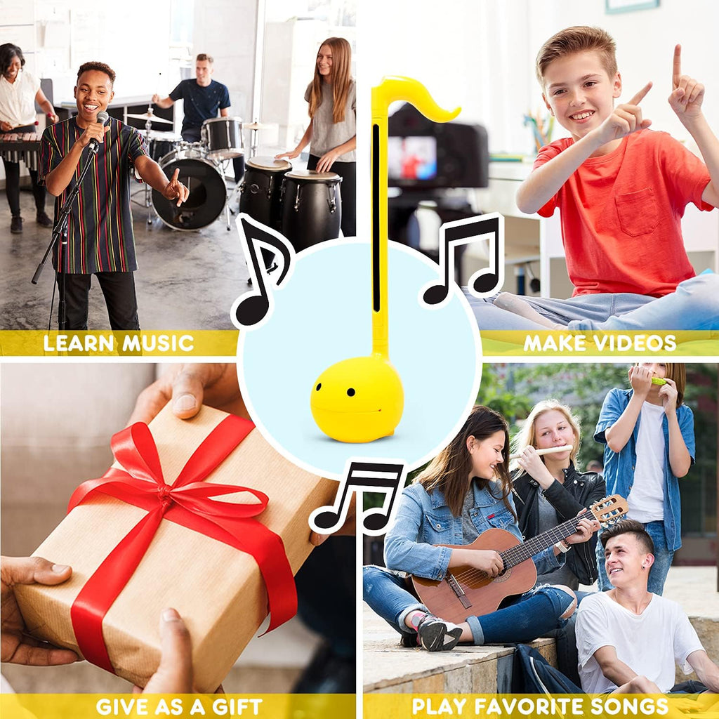 Otamatone Regular [Yellow] and Otamatone Deluxe [Black] Bundle Japanese Electronic Musical Instrument Portable Music Synthesizer Maywa Denki Award Winning Educational Fun Gift for Children Teen Adult