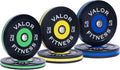 Valor Fitness Olympic Bumper Plate Pro - Weight Plates - Lifting Strength Conditioning Cross Training Workouts – Sold in Singles, Pairs, Sets - Workout Equipment