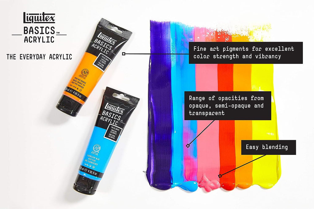 Liquitex BASICS Acrylic Paint Set, 60 x 22ml (0.74-oz) Tube Paint Set