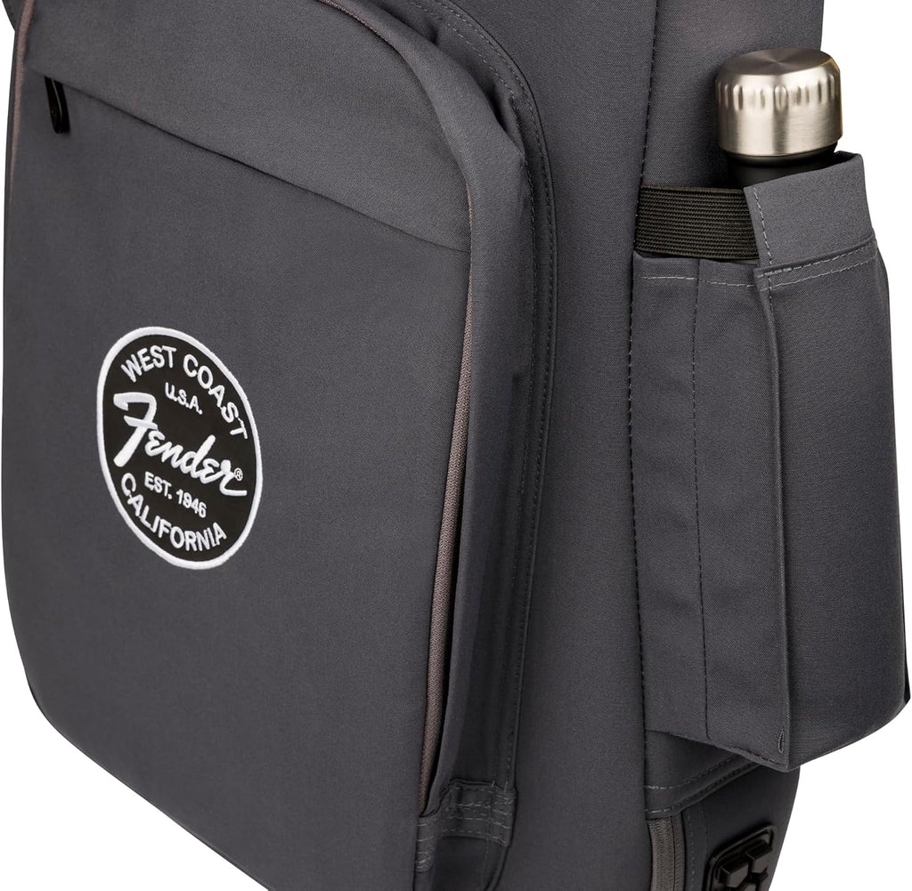 Fender Troubadour Electric Guitar Gig Bag, Padded Guitar Case with Ergonomic Backpack Straps, Weather-Resistant Waxed Canvas with 25mm Padded Protection, Professional Travel Case