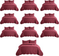 MOONLIGHT20015 Twin Quilt Bedding Set (68' x 86') - Bulk Pack of 10 Wholesale for Hotels, Guest Bedroom & Airbnbs - Lightweight Microfiber Reversible Embossed Quilts Bedspreads (Burgundy)
